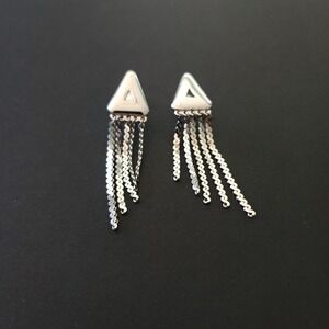 Vintage Monet Tassel Fringe Clip On Earrings